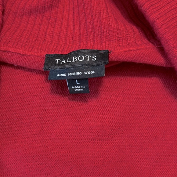 Talbots Merino Wool Open Front Cardigan - Picture 4 of 4